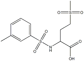 4-methanesulfonyl-2-[(3-methylbenzene)sulfonamido]butanoic acid Structure