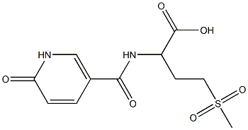 4-methanesulfonyl-2-[(6-oxo-1,6-dihydropyridin-3-yl)formamido]butanoic acid 구조식 이미지