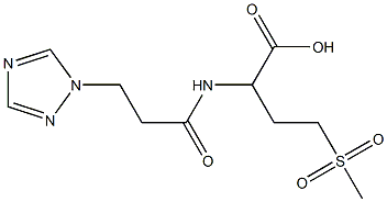 4-methanesulfonyl-2-[3-(1H-1,2,4-triazol-1-yl)propanamido]butanoic acid 구조식 이미지