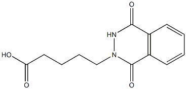 5-(1,4-dioxo-1,2,3,4-tetrahydrophthalazin-2-yl)pentanoic acid 구조식 이미지