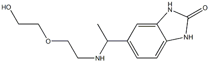 5-(1-{[2-(2-hydroxyethoxy)ethyl]amino}ethyl)-2,3-dihydro-1H-1,3-benzodiazol-2-one 구조식 이미지