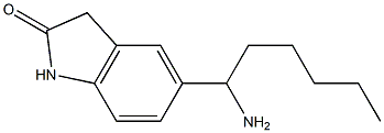5-(1-aminohexyl)-2,3-dihydro-1H-indol-2-one Structure