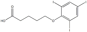 5-(2,4,6-triiodophenoxy)pentanoic acid Structure