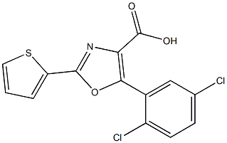 5-(2,5-dichlorophenyl)-2-(thiophen-2-yl)-1,3-oxazole-4-carboxylic acid Structure