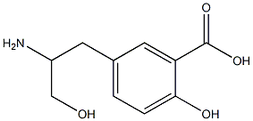 5-(2-amino-3-hydroxypropyl)-2-hydroxybenzoic acid 구조식 이미지