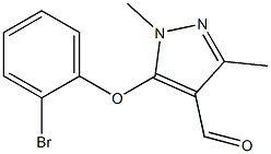 5-(2-bromophenoxy)-1,3-dimethyl-1H-pyrazole-4-carbaldehyde 구조식 이미지