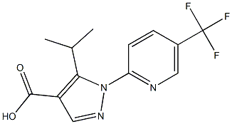 5-(propan-2-yl)-1-[5-(trifluoromethyl)pyridin-2-yl]-1H-pyrazole-4-carboxylic acid Structure