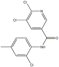 5,6-dichloro-N-(2-chloro-4-methylphenyl)pyridine-3-carboxamide Structure