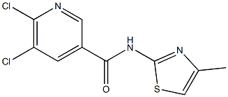 5,6-dichloro-N-(4-methyl-1,3-thiazol-2-yl)pyridine-3-carboxamide Structure