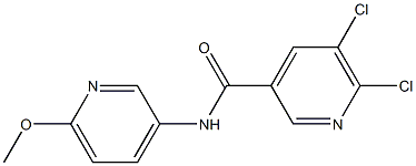 5,6-dichloro-N-(6-methoxypyridin-3-yl)pyridine-3-carboxamide 구조식 이미지