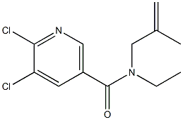 5,6-dichloro-N-ethyl-N-(2-methylprop-2-enyl)nicotinamide Structure