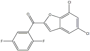 5,7-dichloro-2-[(2,5-difluorophenyl)carbonyl]-1-benzofuran 구조식 이미지