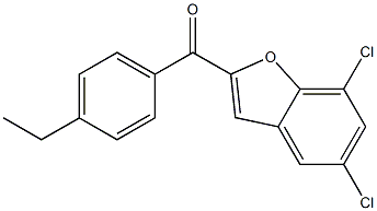 5,7-dichloro-2-[(4-ethylphenyl)carbonyl]-1-benzofuran 구조식 이미지