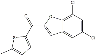 5,7-dichloro-2-[(5-methylthiophen-2-yl)carbonyl]-1-benzofuran Structure