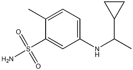 5-[(1-cyclopropylethyl)amino]-2-methylbenzene-1-sulfonamide 구조식 이미지