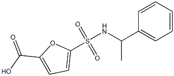 5-[(1-phenylethyl)sulfamoyl]furan-2-carboxylic acid Structure