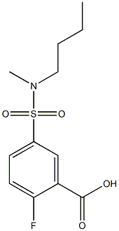 5-[butyl(methyl)sulfamoyl]-2-fluorobenzoic acid 구조식 이미지