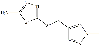 5-{[(1-methyl-1H-pyrazol-4-yl)methyl]sulfanyl}-1,3,4-thiadiazol-2-amine Structure