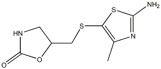 5-{[(2-amino-4-methyl-1,3-thiazol-5-yl)sulfanyl]methyl}-1,3-oxazolidin-2-one Structure