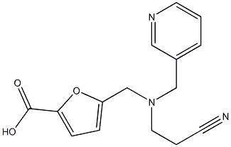 5-{[(2-cyanoethyl)(pyridin-3-ylmethyl)amino]methyl}furan-2-carboxylic acid Structure