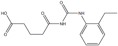 5-{[(2-ethylphenyl)carbamoyl]amino}-5-oxopentanoic acid Structure