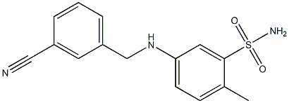 5-{[(3-cyanophenyl)methyl]amino}-2-methylbenzene-1-sulfonamide Structure