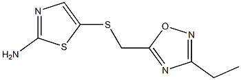 5-{[(3-ethyl-1,2,4-oxadiazol-5-yl)methyl]sulfanyl}-1,3-thiazol-2-amine Structure