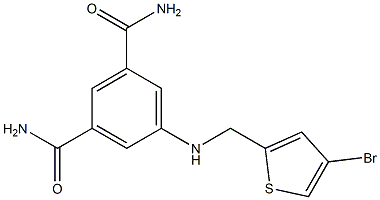 5-{[(4-bromothiophen-2-yl)methyl]amino}benzene-1,3-dicarboxamide Structure