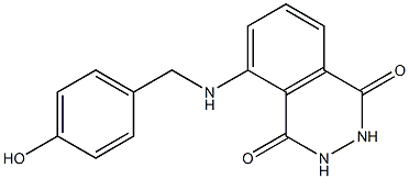 5-{[(4-hydroxyphenyl)methyl]amino}-1,2,3,4-tetrahydrophthalazine-1,4-dione Structure