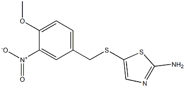 5-{[(4-methoxy-3-nitrophenyl)methyl]sulfanyl}-1,3-thiazol-2-amine 구조식 이미지