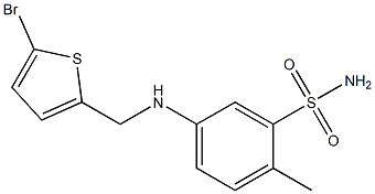 5-{[(5-bromothiophen-2-yl)methyl]amino}-2-methylbenzene-1-sulfonamide Structure