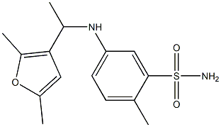 5-{[1-(2,5-dimethylfuran-3-yl)ethyl]amino}-2-methylbenzene-1-sulfonamide Structure