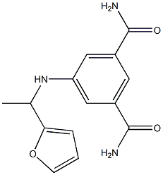 5-{[1-(furan-2-yl)ethyl]amino}benzene-1,3-dicarboxamide 구조식 이미지