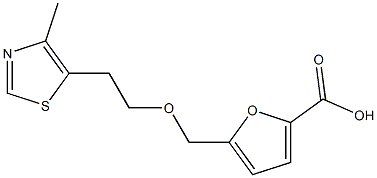 5-{[2-(4-methyl-1,3-thiazol-5-yl)ethoxy]methyl}-2-furoic acid 구조식 이미지