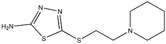 5-{[2-(piperidin-1-yl)ethyl]sulfanyl}-1,3,4-thiadiazol-2-amine 구조식 이미지