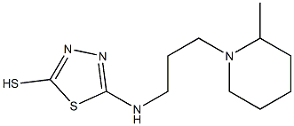5-{[3-(2-methylpiperidin-1-yl)propyl]amino}-1,3,4-thiadiazole-2-thiol Structure