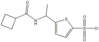 5-{1-[(cyclobutylcarbonyl)amino]ethyl}thiophene-2-sulfonyl chloride Structure