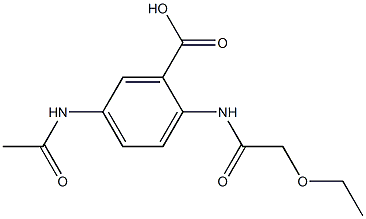 5-acetamido-2-(2-ethoxyacetamido)benzoic acid 구조식 이미지