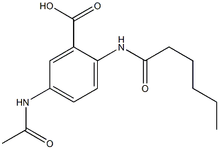 5-acetamido-2-hexanamidobenzoic acid 구조식 이미지