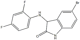 5-bromo-3-[(2,4-difluorophenyl)amino]-2,3-dihydro-1H-indol-2-one 구조식 이미지