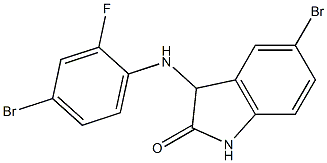 5-bromo-3-[(4-bromo-2-fluorophenyl)amino]-2,3-dihydro-1H-indol-2-one Structure