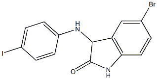 5-bromo-3-[(4-iodophenyl)amino]-2,3-dihydro-1H-indol-2-one Structure