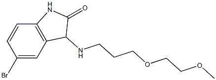 5-bromo-3-{[3-(2-methoxyethoxy)propyl]amino}-2,3-dihydro-1H-indol-2-one Structure