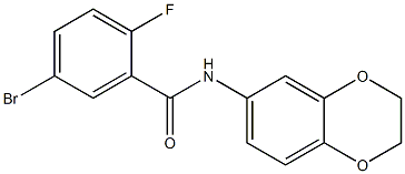5-bromo-N-(2,3-dihydro-1,4-benzodioxin-6-yl)-2-fluorobenzamide 구조식 이미지