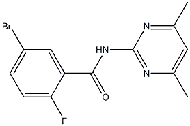 5-bromo-N-(4,6-dimethylpyrimidin-2-yl)-2-fluorobenzamide Structure