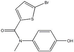 5-bromo-N-(4-hydroxyphenyl)-N-methylthiophene-2-carboxamide 구조식 이미지