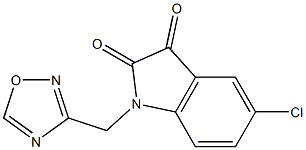 5-chloro-1-(1,2,4-oxadiazol-3-ylmethyl)-2,3-dihydro-1H-indole-2,3-dione 구조식 이미지