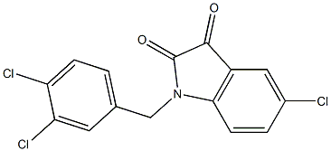 5-chloro-1-[(3,4-dichlorophenyl)methyl]-2,3-dihydro-1H-indole-2,3-dione Structure