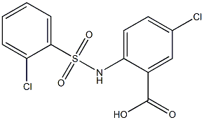 5-chloro-2-[(2-chlorobenzene)sulfonamido]benzoic acid 구조식 이미지