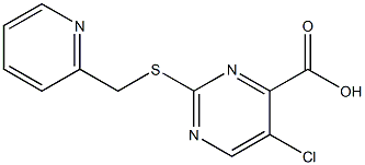 5-chloro-2-[(pyridin-2-ylmethyl)thio]pyrimidine-4-carboxylic acid 구조식 이미지